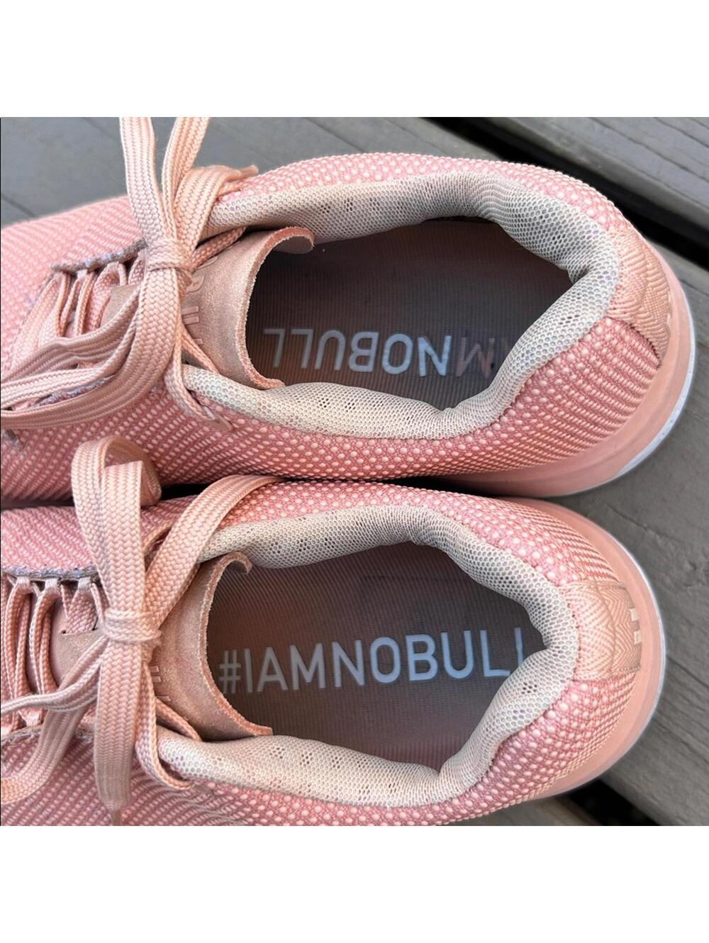 NOBULL Pink Women's Training Sneakers with Light Blue Soles - Picture 9 of 11